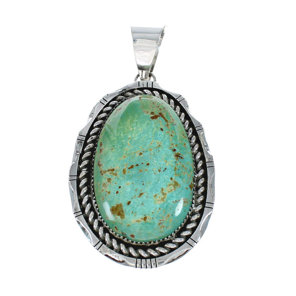 Navajo Kingman Turquoise Genuine Sterling Silver Pendant SN20403
